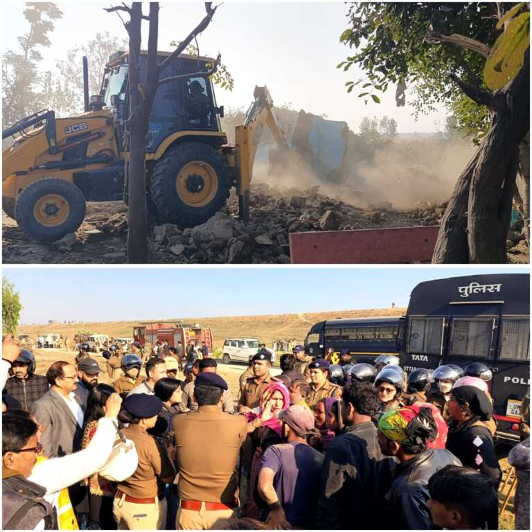 दिनेशपुर : अपराधियों के गढ़ बन रहे ठंडा नाले के अतिक्रमण का हुआ ध्वस्तीकरण,एसडीएम ऋचा सिंह के नेतृत्व में हुई कार्रवाई