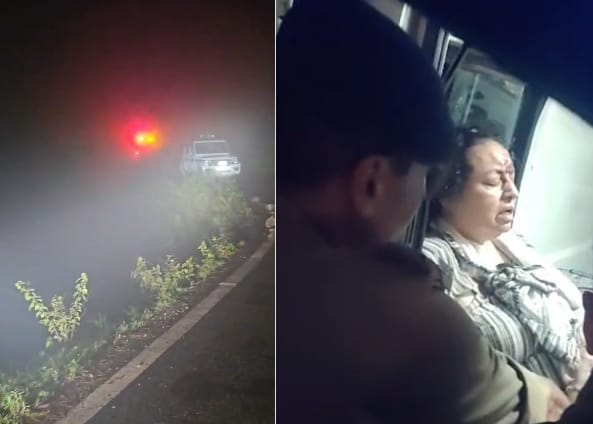 घने कोहरे की वजह से पर्यटकों की गाड़ी गहरी खाई में गिरी पुलिस और SDRF ने दो को बचाया